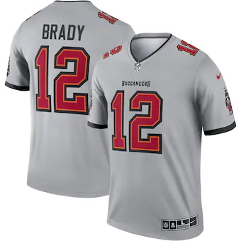 mens nike tom brady gray tampa bay buccaneers inverted lege